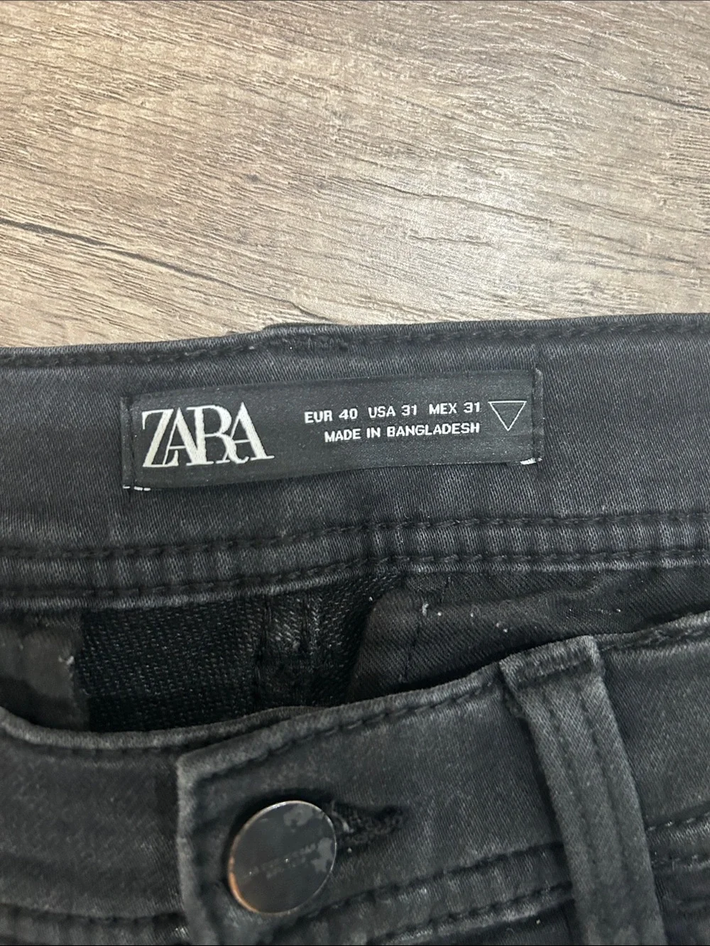 Zara Black Men's Cargo Skinny Pants with Utility Straps
